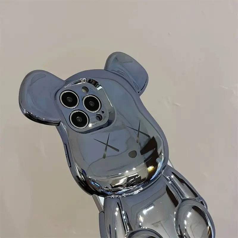 Lovely Big Bear Electroplating Phone Case for iPhone